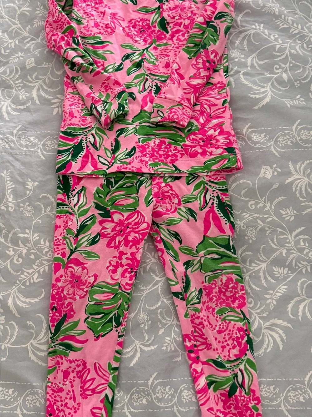 Lilly Pulitzer Mini Sammy Pajama Set Cockatoo Pink Paws For A Cause, 2T